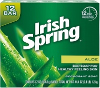 Irish Spring Bath Bar Soap, Aloe, 3.75 oz. Bars, 12-Count by Irish Spring